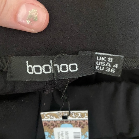 BNWT Boohoo high waisted black‎ skinny  trousers 8 - Picture 6 of 11